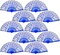 10 Pack Folding Fans – Handheld Spanish Style Fans,Bulk Hand Fans for Wedding, Tea Party, Dance
